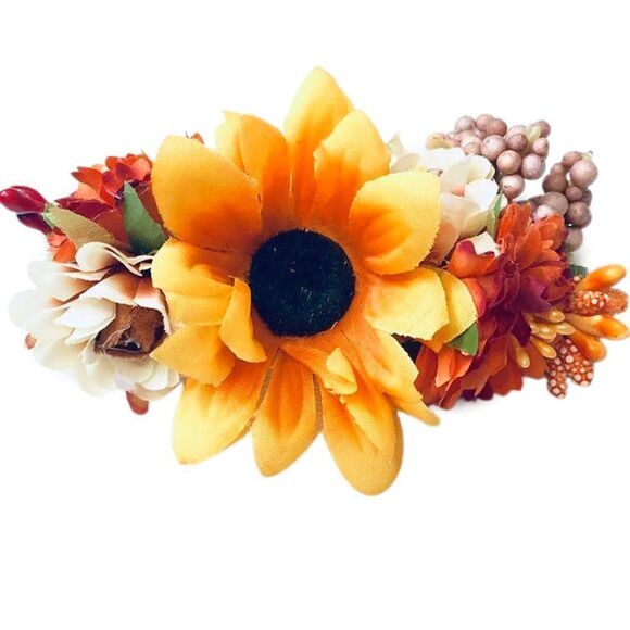 New Sunflower Floral Headband - Picture 2 of 3